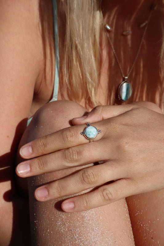 Larimar Angel Ring SIZE S - 9 1/4